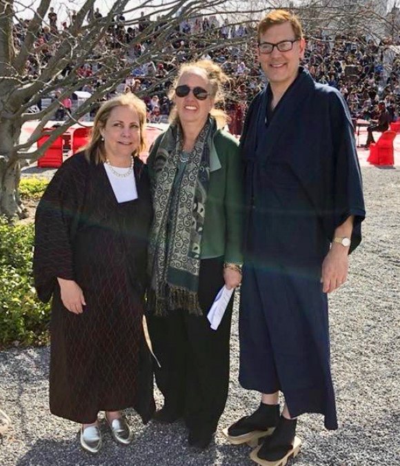 RIRA Bungling, Blow Up Imperil 2019 Cherry Blossom Festival Common Council President Lynne Shinozaki with Manhattan Borough President Gale Brewer and MC Jim Luce in 2018.